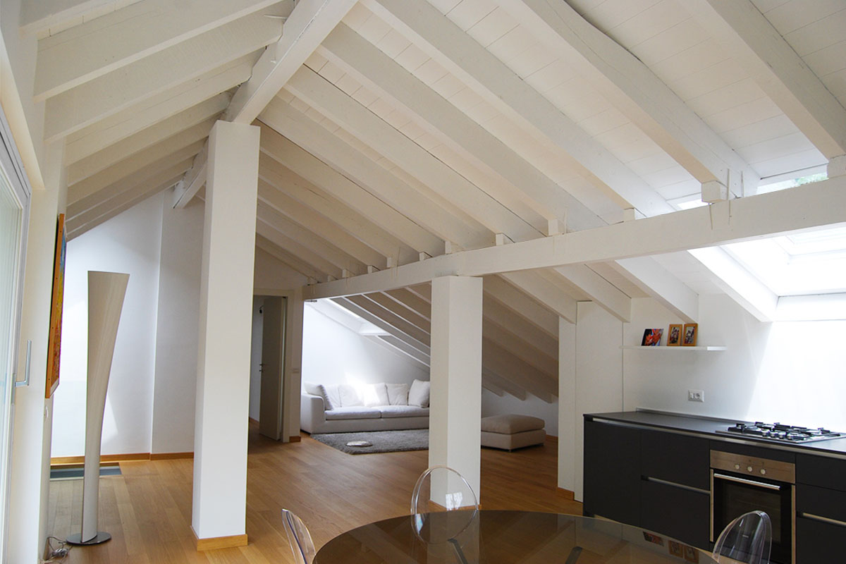 Progettazione Interni, recupero sottotetto in stile moderno | De Leo & Drasnar